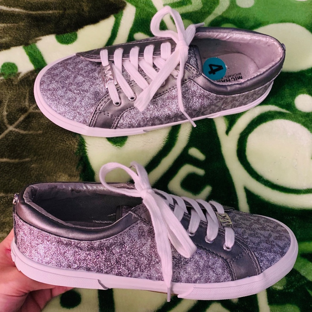 Michael Kors Sliver Sparkle Logo Sneakers
